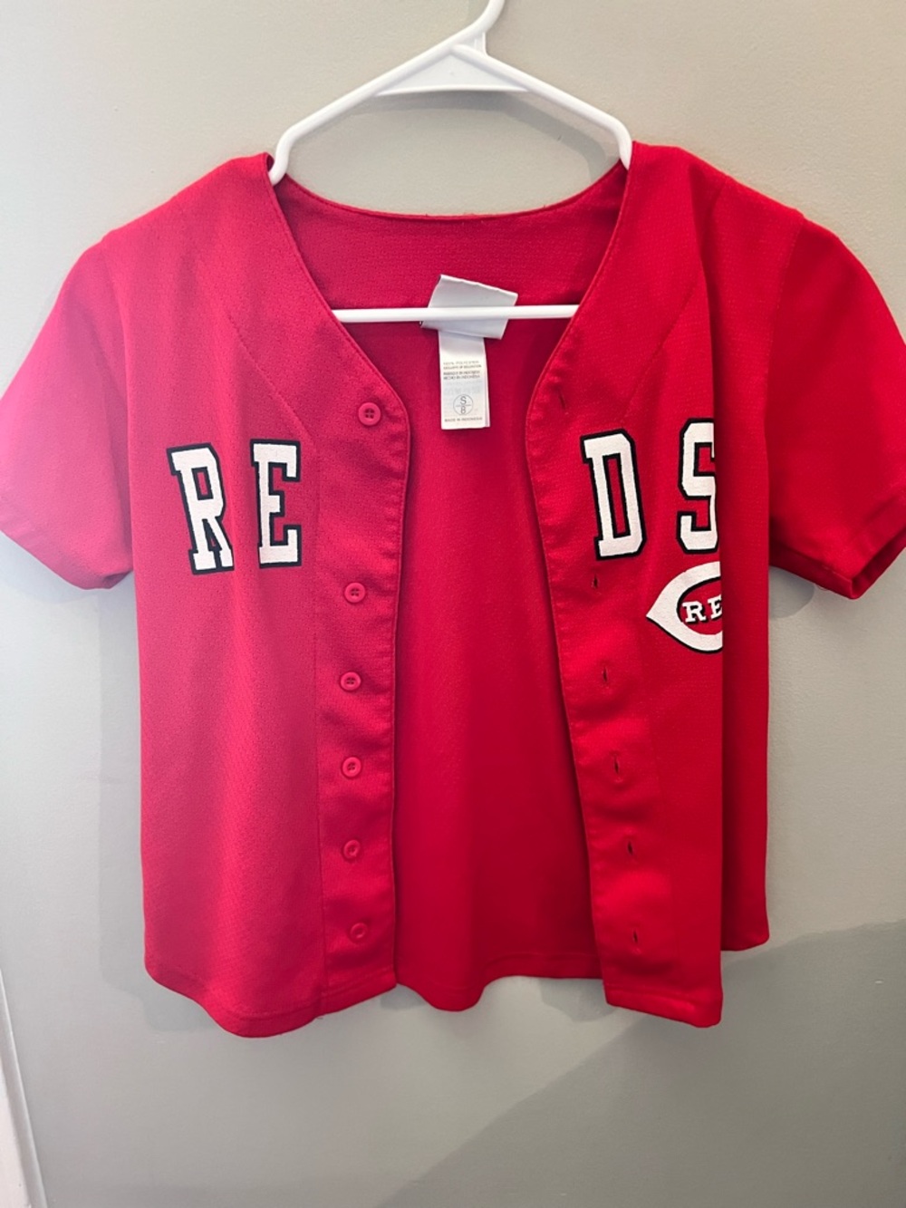 Kids Cincinatti Reds Baseball-Style Button Front Top